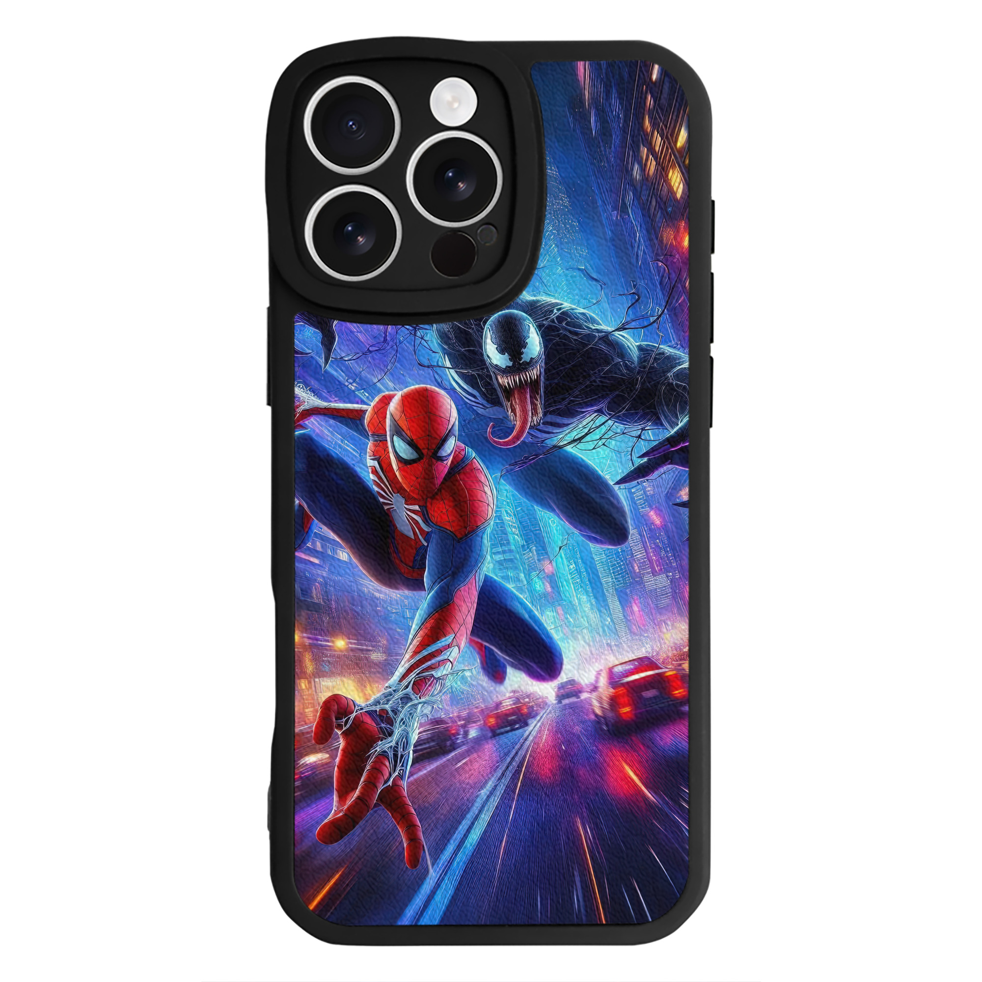 Spider Man スパイダーマン 【iPhone 16シリーズ対応】シリコンスマホケース（レザー調） 材質：シリコン